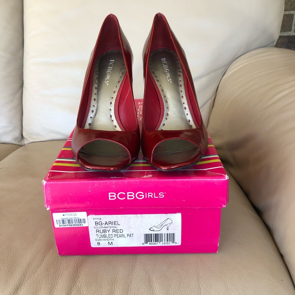BCBGirls Ariel Peep Toe Pump size 8